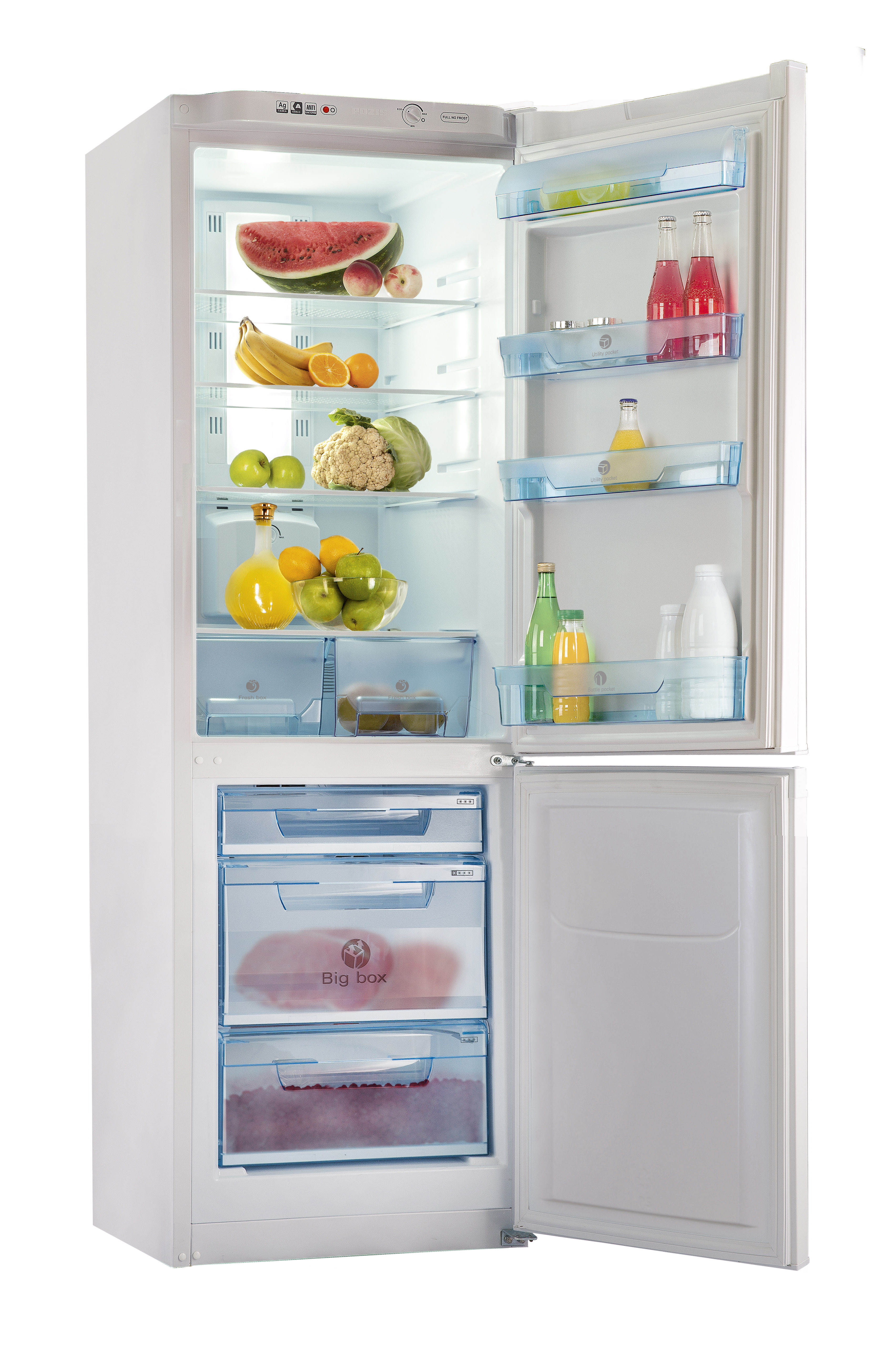 Холодильник с морозильником  POZIS RK FNF-170 r рубиновый