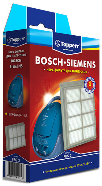 1102 FBS 2 Topperr HEPA-фильтр д/пылесоса BOSCH/SIEMENS (BBZ8SF1, VZ54000)